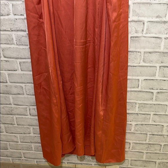 H&M V-NECK SATIN SLIP DRESS, coral size xL - Picture 6 of 6